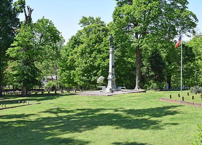 Beyond the Rock Wall of Confederate Cemetery in Fayetteville - Only In ...