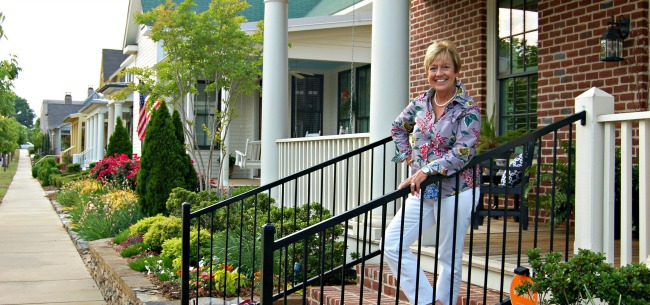 Sarah Frost front porch Hendrix Village