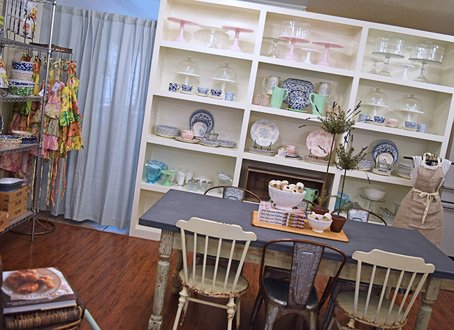 Shelves of Unique Kitchen Wares in Euna Mae's