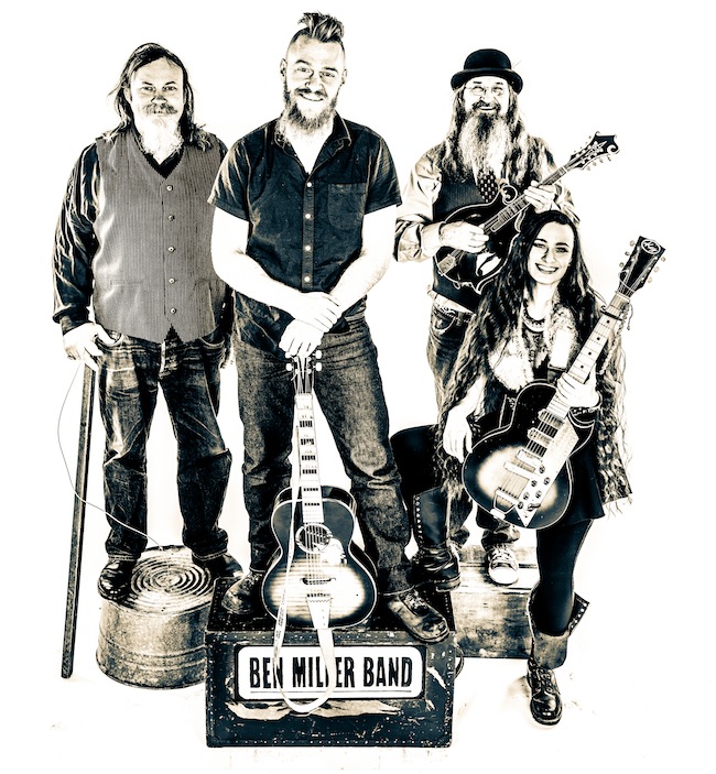 black and white contrast Ben Miller Band