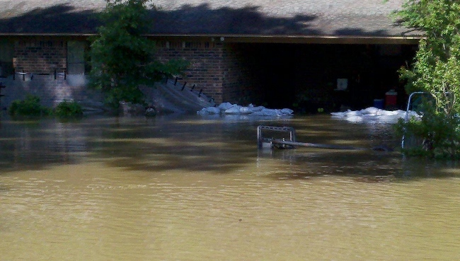 flooded Bell house