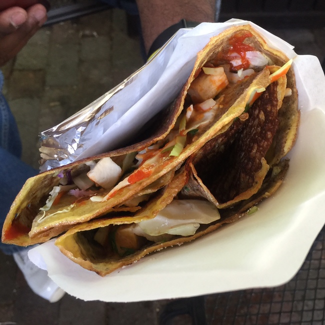 Thai chicken crepe