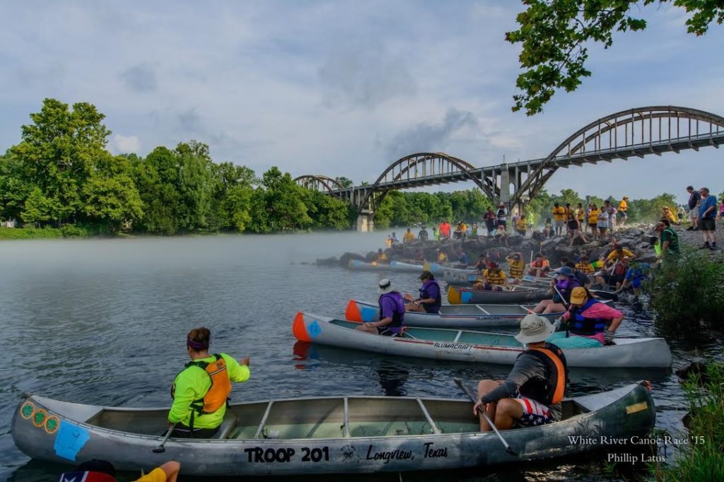 50th Annual Boy Scouts White River Canoe Race Only In Arkansas