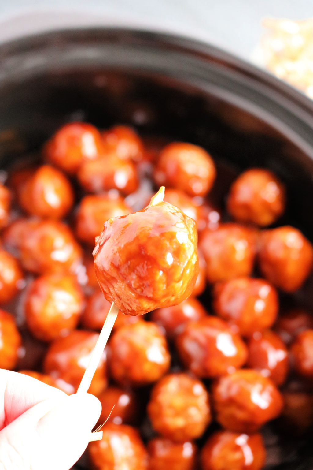 Cranberry BBQ Crockpot Meatballs Appetizer | Only In Arkansas