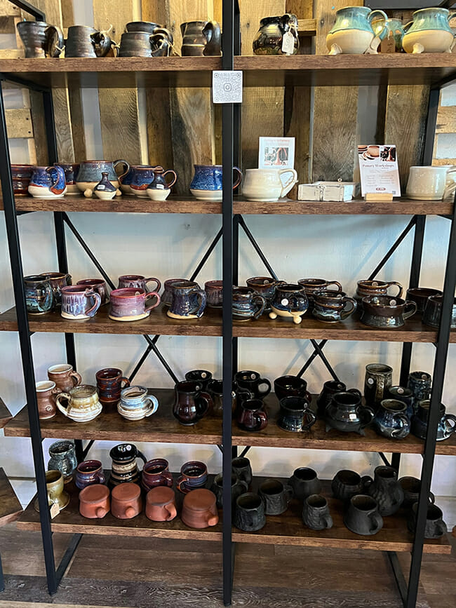 Rolling Hills Pottery Display