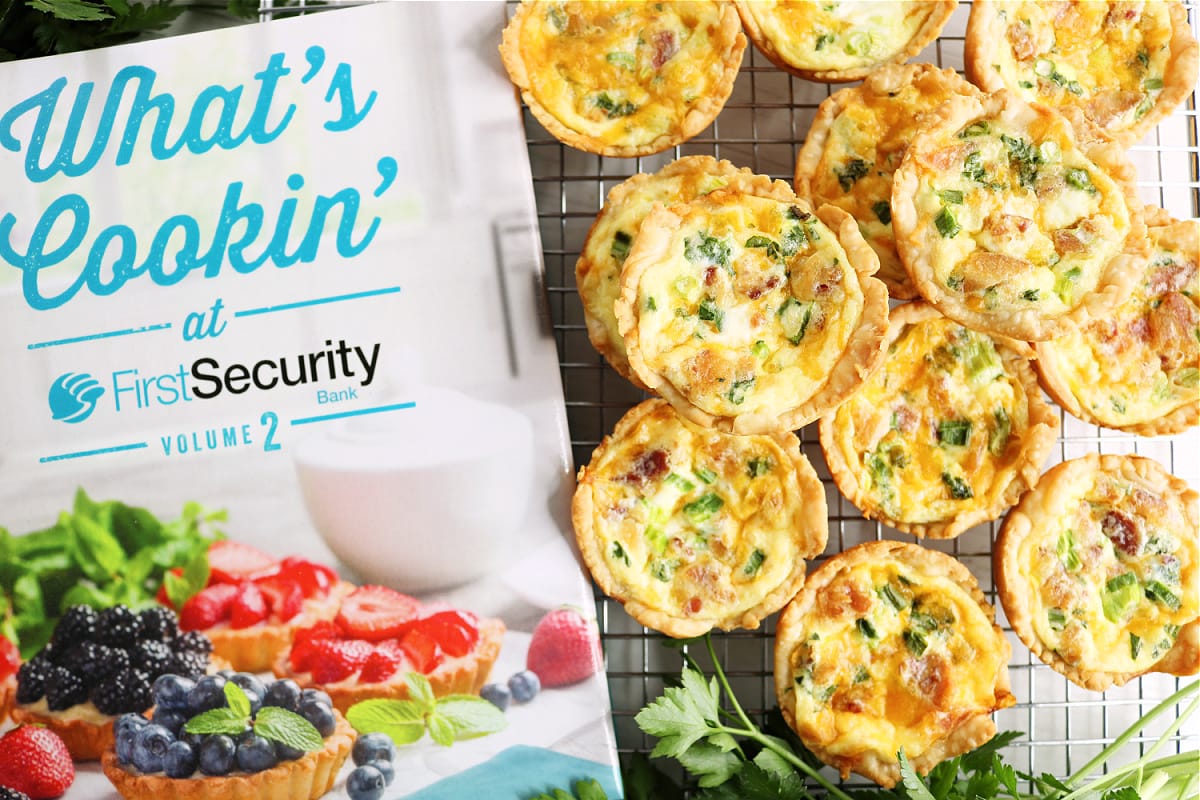 Mini Cheddar Bacon Quiches - Only In Arkansas
